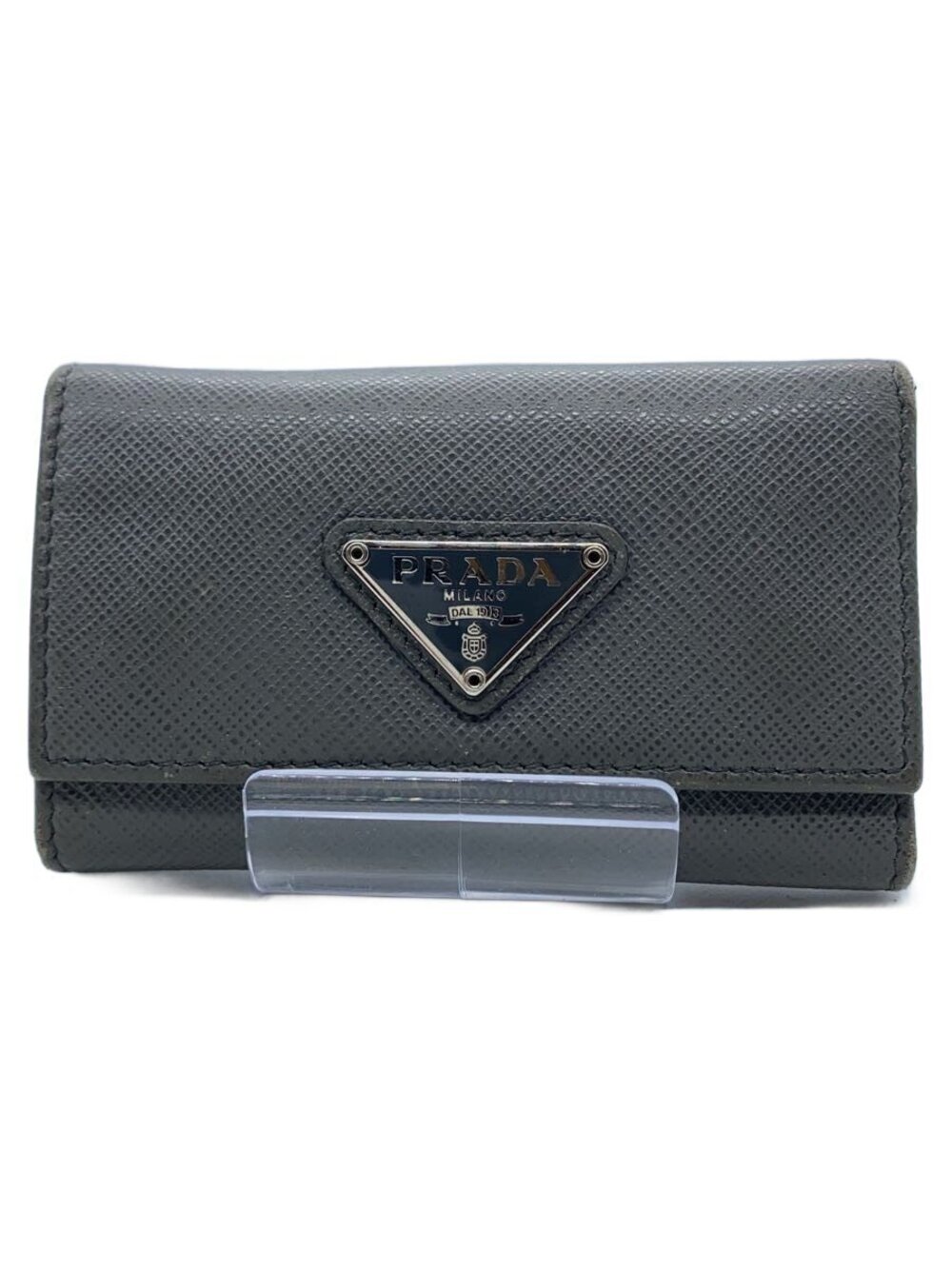 Prada Key Case Wallet Gray